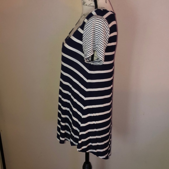 Cupio Navy Blue Striped Blouse - Picture 2 of 6